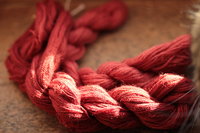 Red Madder Dyed Wool Thread for Weaving and Embroidery