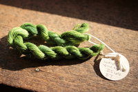 Bright Green Plant Dyed Wool Thread/Yarn for Embroidery, Tapestry, Lucet, Tablet Weaving, Etc
