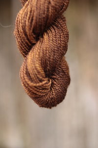 Variegated Brown Walnut Dyed Wool Thread for Embroidery, Tablet & Tapestry Weaving, Braiding, Etc