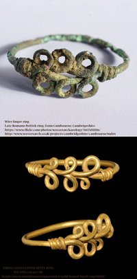CLEARANCE Six-Loop Twisted Wire Historical Reproduction Finger Rings: Roman Romano-British Anglo-Saxon Viking Age