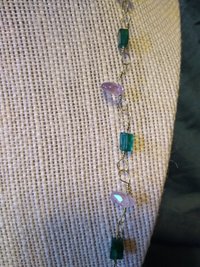 Amethyst and Emerald Green Aventurine Ancient Imperial Roman Byzantine Necklace Reenactment Living History SCA Witchy Vibes Metaphysical