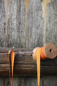 Naturally Dyed Orange Silk Ribbon 1" 24mm Wide Dyed with Madder Root and Weld Plant Historical Ancient Medieval Historical Color