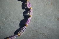 Amethyst and Brass Necklace Inspired by Ancient Egypt Greece Rome for Personal Adornment Historical Interpretation SCA LARP
