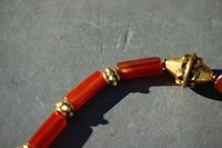 Carnelian and Brass Bracelet Inspired by Ancient Egypt Greece Rome for Personal Adornment Historical Interpretation SCA LARP