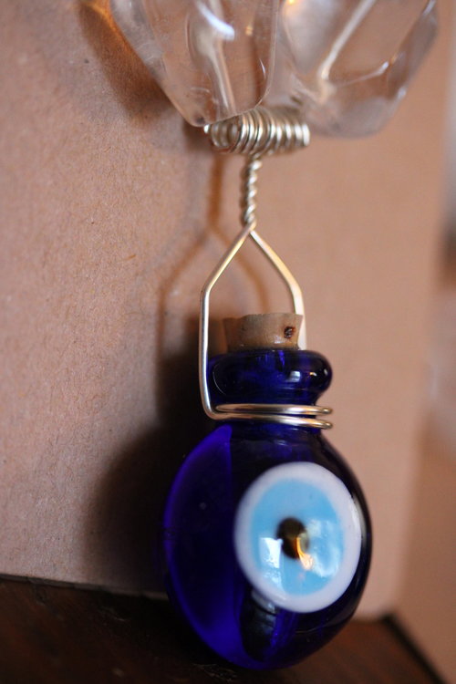 Mental Protection Evil Eye Charm Bottle Pendant