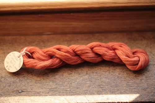 Orange Madder Dyed Wool Thread for Weaving and Embroidery