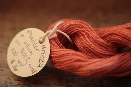 Orange Madder Dyed Wool Thread for Weaving and Embroidery