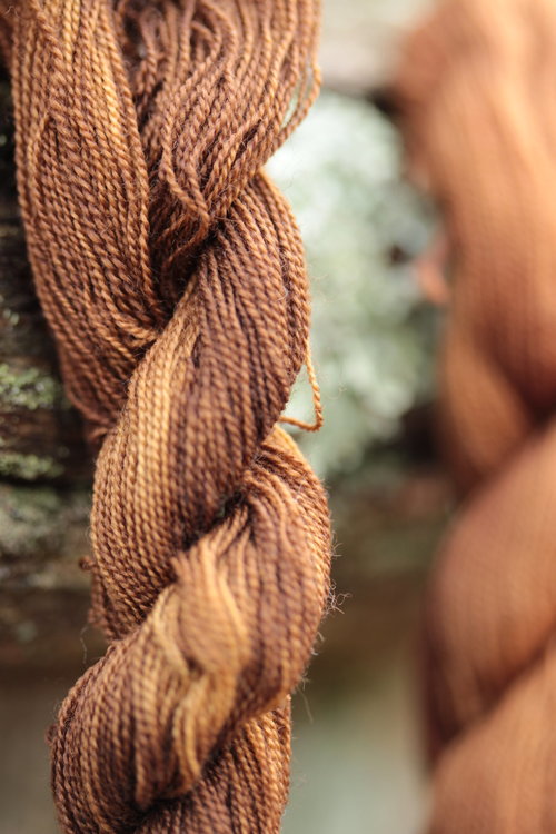 Variegated Brown Walnut Dyed Wool Thread for Embroidery, Tablet & Tapestry Weaving, Braiding, Etc
