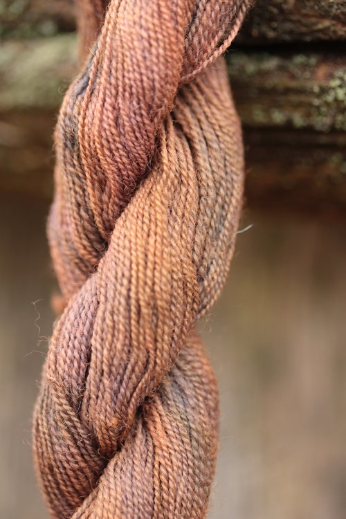 Variegated Rust/Purple/Chocolate Plant Dyed Wool Thread 