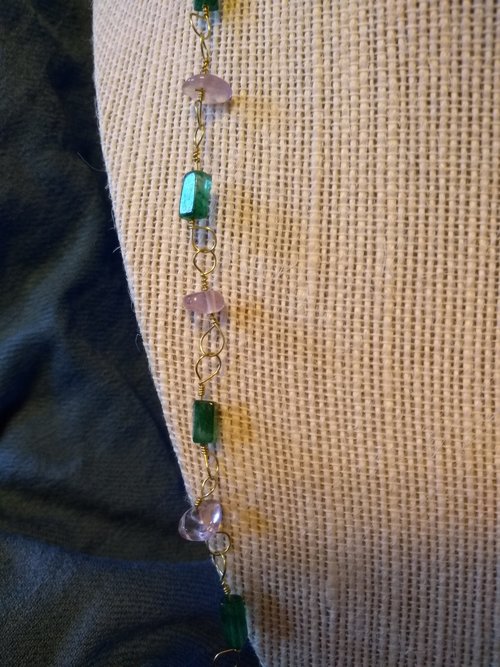 Amethyst and Emerald Green Aventurine Ancient Imperial Roman Byzantine Necklace Reenactment Living History SCA Witchy Vibes Metaphysical