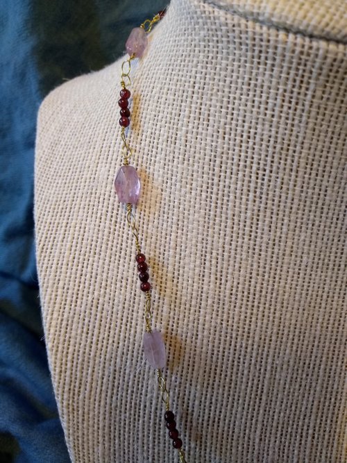 Ancient Imperial Roman Amethyst and Garnet Necklace Byzantine Style