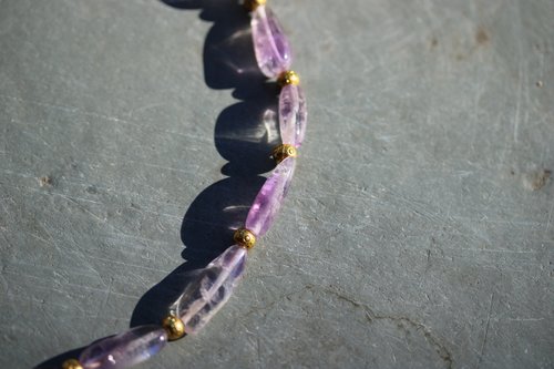 Amethyst and Brass Necklace Inspired by Ancient Egypt Greece Rome for Personal Adornment Historical Interpretation SCA LARP