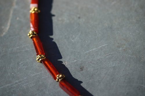 Carnelian and Brass Necklace Inspired by Ancient Egypt Greece Rome for Personal Adornment Historical Interpretation SCA LARP