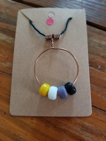 Non-Binary Pride Pendant, Viking Age Enby Style