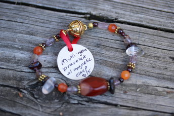 Find My Fire Bracelet with Gems, Brass, and Glass