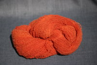 Madder Red Handspun Wool Naturally Dyed Crimpy Singles Yarn