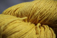 Deep Gold Weld Yellow Worsted Weight Naturally Dyed Wool Knitting or Crochet Yarn