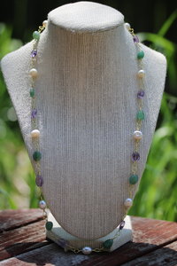 Gemstone GENDERQUEER Pride Necklace v 1.0