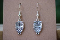 Owl See You Around Silver or Antique Brass Earrings