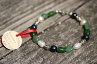 Ancient Roman Inspired Bracelet in Aromantic Pride Colors