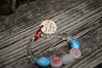Trans Pride Glass and Stone Beaded Bracelet or Anklet