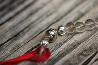 Trans Pride Glass and Stone Beaded Bracelet or Anklet