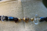 Amethyst Bottle Diviner's Charm Amulet Necklace - Mental Protection Gemstone Mix