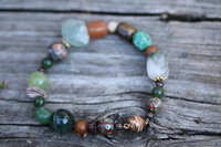 Grounded in the Earth Multi Gem Bracelet or Anklet