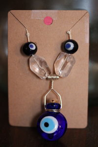 Mental Protection Evil Eye Charm Bottle Pendant