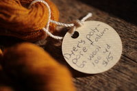 Deep Gold Mushroom Dyed Wool Thread/Yarn for Embroidery, Tapestry, Lucet, Tablet Weaving, Etc