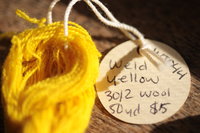 Vivid Yellow Plant Dyed (Weld) Wool Thread/Yarn for Embroidery, Tapestry, Lucet, Tablet Weaving, Etc