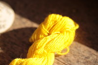 Vivid Yellow Plant Dyed (Weld) Wool Thread/Yarn for Embroidery, Tapestry, Lucet, Tablet Weaving, Etc