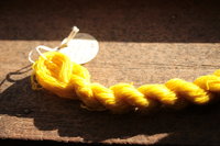 Vivid Yellow Plant Dyed (Weld) Wool Thread/Yarn for Embroidery, Tapestry, Lucet, Tablet Weaving, Etc