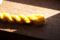 Vivid Yellow Plant Dyed (Weld) Wool Thread/Yarn for Embroidery, Tapestry, Lucet, Tablet Weaving, Etc