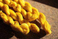 Bright Yellow Fine Wool Thread/Yarn Dyed with Persian Berries