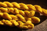 Bright Yellow Fine Wool Thread/Yarn Dyed with Persian Berries