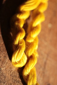 Bright Yellow Fine Wool Thread/Yarn Dyed with Persian Berries
