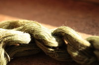 Olive Green Plant Dyed Wool Thread/Yarn for Embroidery, Tapestry, Lucet, Tablet Weaving, Etc