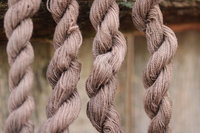 Ash Brown Walnut Dyed Wool Thread for Embroidery, Tablet & Tapestry Weaving, Braiding, Etc