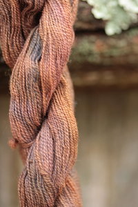 Variegated Rust/Purple/Chocolate Plant Dyed Wool Thread 