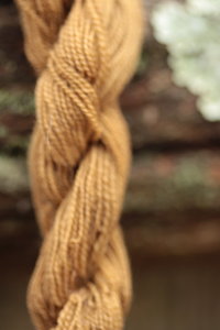 Honey Brown Tan Walnut and Lichen Dyed Wool Thread 