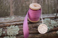 Lichen Dyed Orchid Pink ~1/2" Silk Ribbons 