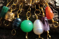 Multi-Colored Gemstone Earrings Byzantine Style