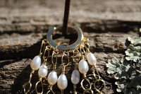 Pearl and Gemstone Earrings Byzantine Style