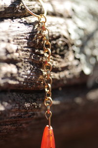 Carnelian Dangle Earrings Inspired By Ancient Rome/Byzantine Empire