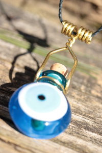 Evil Eye Bottle Pendant for Protection while Divining and Dreaming