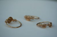 Gold or Silver Tone Anglo Saxon Reproduction Spiral Finger Ring Choice of Size and Metal Color Viking Age Dark Ages Medieval LARP SCA