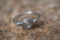 Gold or Silver Tone Anglo Saxon Reproduction Spiral Finger Ring Choice of Size and Metal Color Viking Age Dark Ages Medieval LARP SCA