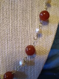 Carnelian and Pearl Ancient Imperial Roman Byzantine Necklace