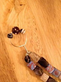 Mostly PURPLE Viking Style Glass Amethyst and Quartz Necklace With Pendant Treasure Bead Festoons Swags Strands Medieval Dark Ages SCA